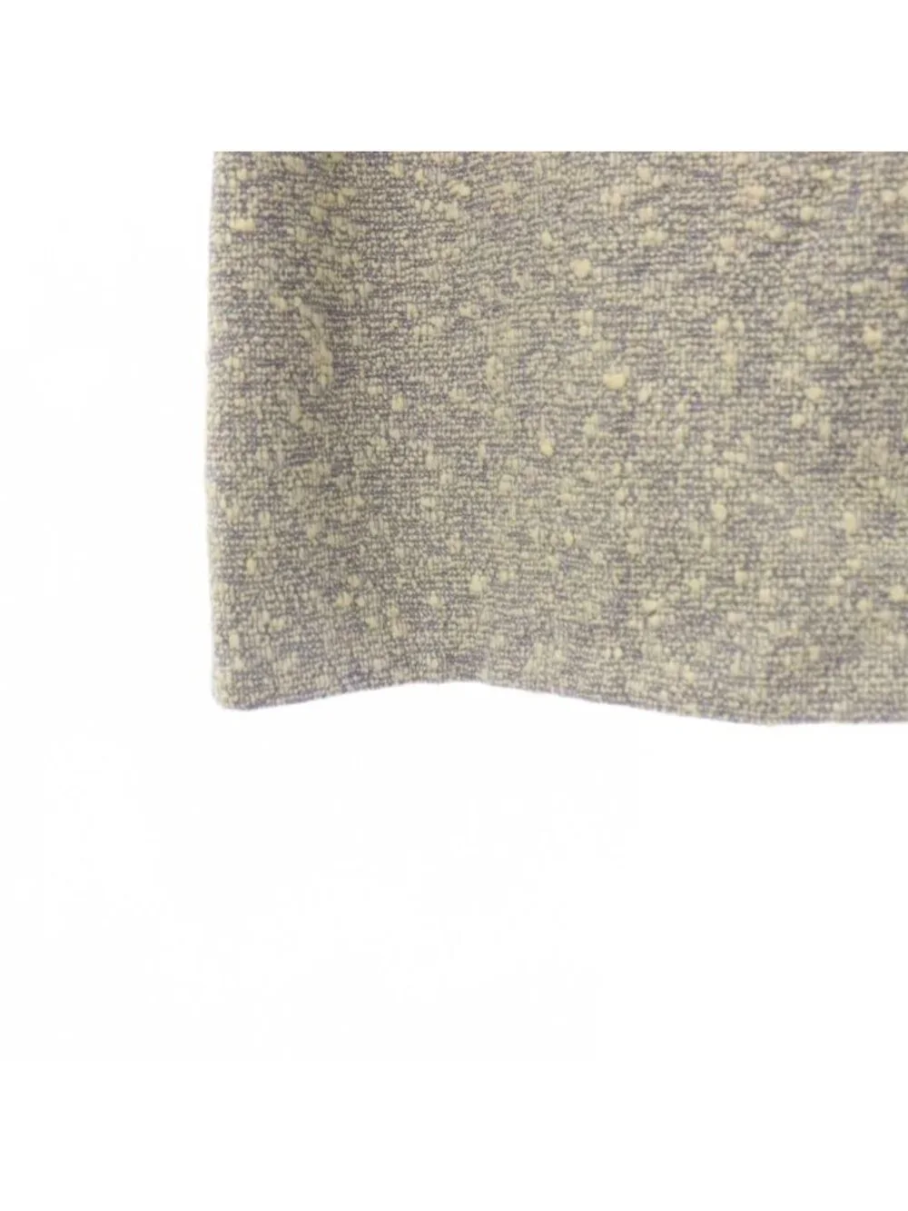 Chanel Boutique Tweed Skirt Knee-Length Ivory Navy 38